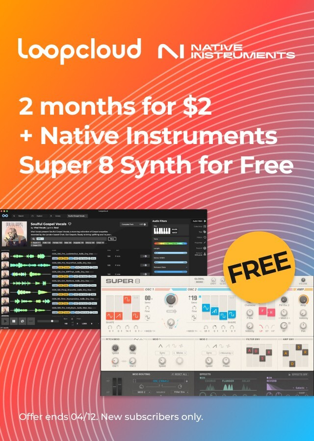 Try Loopcloud today and get millions of royalty-free samples and loops