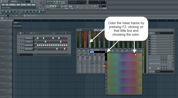 Color The Mixer Tracks