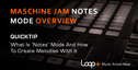 Quicktips maschinejam notes mode overview