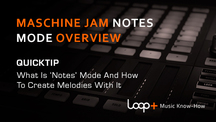 Quicktips maschinejam notes mode overview