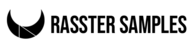 Rasster samples label logo black