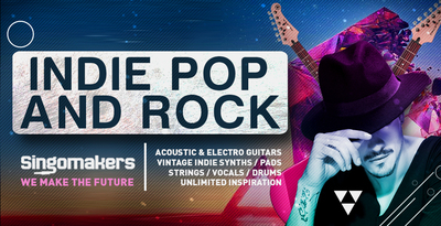 Singomakers indie pop and  rock acoustic electro guitars vintage indie synths pads strings vocals drums unlimited inspiration 1000 512