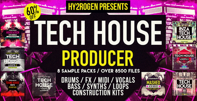 HY2ROGEN - Tech House Producer Bundle 1 Hy2Rogen Thp Techhouse Bundle Samplepack 1000X512 Web