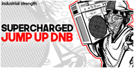 Industrial strength supercharged jump up dnb banner artwork