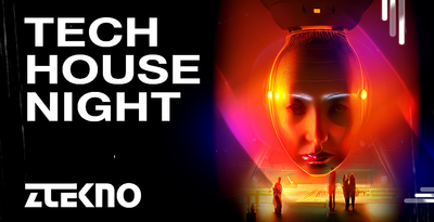 Ztekno tech house night banner artwork