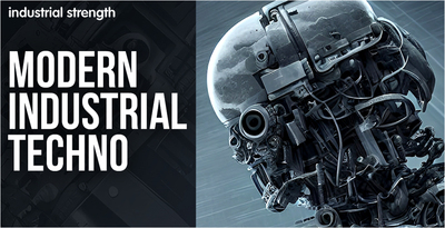 Industrial strength modern industrial techno banner artwork