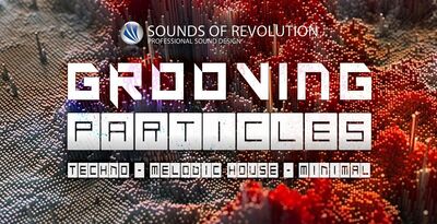 Resonance sound sor grooving particles banner artwork