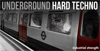 Industrial strength underground hard techno banner artwork