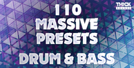 Thick sounds 110 massive presets drum   bass banner artwork