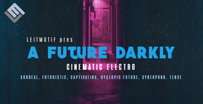 Leitmotif a future darkly cinematic electro banner artwork