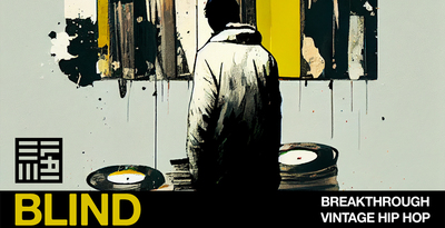 Blind audio breakthrough vintage hip hop banner artwork