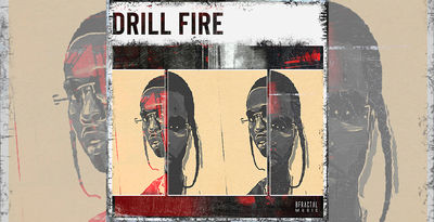 Bfractal music drill fire banner artwork