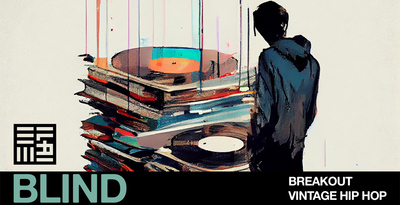 Blind audio breakout vintage hip hop banner