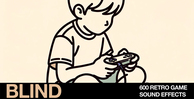 Blind audio retro game sound effects banner