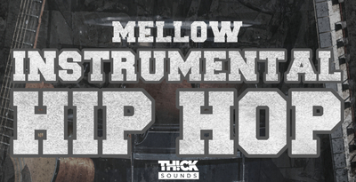 Thick sounds mellow instrumental hip hop banner