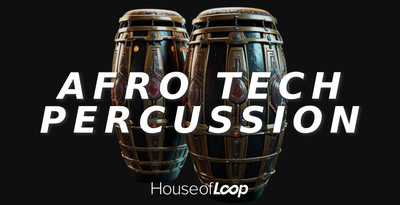 House of loop afro tech percussion banner