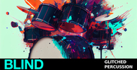 Blind audio glitched percussion banner