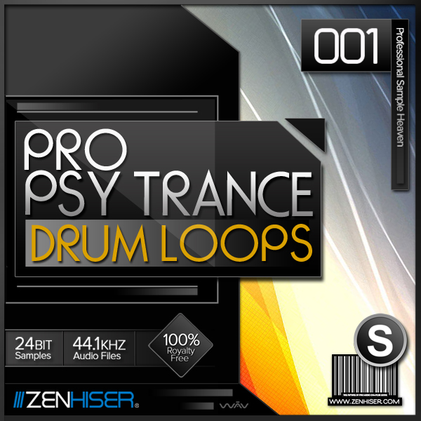 Pro Psytrance Drum Loops 01, Trance Sample CD, Psy Trance Samples,