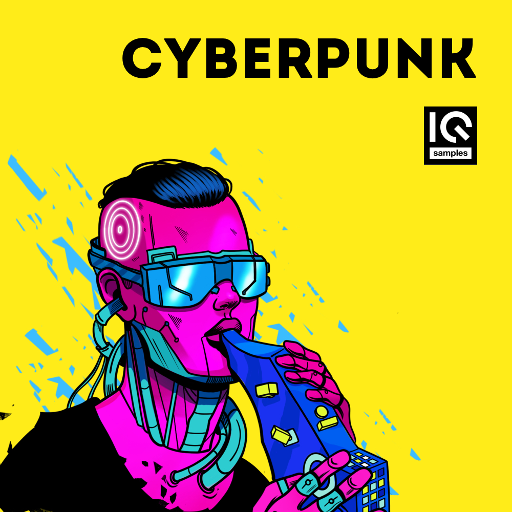 IQ Samples Cyberpunk, Heavy Synth Sounds, Punk Drums, Hard Synthwave