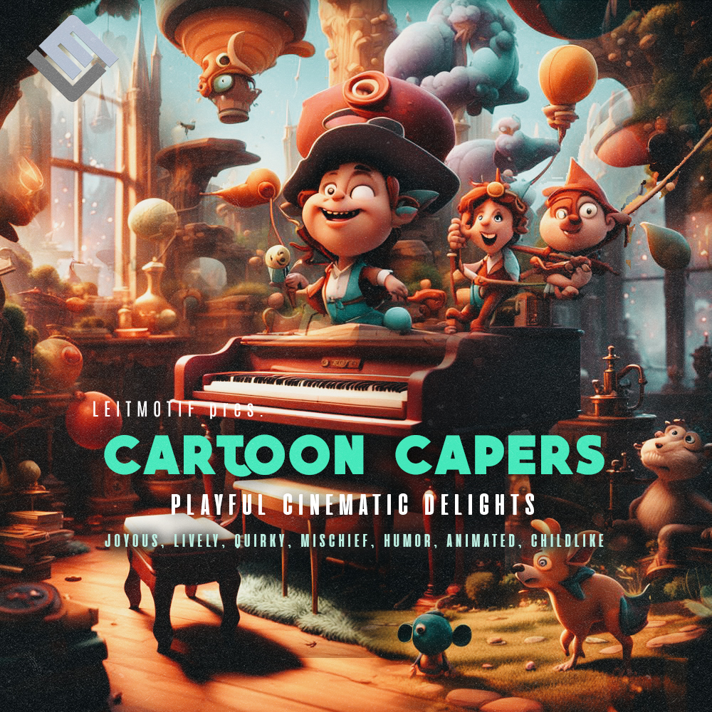 Cartoon Capers: Playful Cinematic Delights, Leitmotif, Royalty-Free